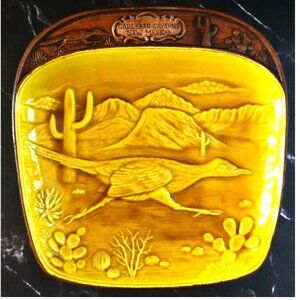 Vintage Treasure Craft Dish Souvenir Carlsbad New Mexico Room Decor Memento